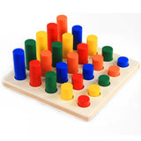 Conjunto Educativo 8 em 1 Montessori de Formas Geométricas – Blocos de Madeira Sensoriais para Bebês e Crianças