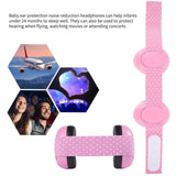 Bebê com cancelamento de ruído fones de ouvido proteção protetores de orelha para bebês com bandana elástica avião viagem acessórios do bebê