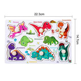 Quebra-Cabeça Montessori de Madeira com Pinos – Formas, Frutas e Animais em 3D para Coordenação Motora e Concentração Infantil