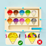 Labirinto Magnético com Contas Numéricas – Jogo Educativo de Concentração para Crianças de 2 a 6 Anos