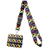 Cordão de Pescoço Estampado com Identificação para Autismo – Porta-Chaves, Celular, Crachá e Apito de Segurança Infantil