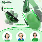 Protetores de orelha anti-ruído para crianças, fofos, orelhas de gato rosa, proteção auditiva ajustável para estudo, sono, cancelamento de ruído