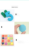 Quebra-Cabeça de Madeira Montessori com Letras, Números e Formas – Brinquedo Educativo Pré-Escolar