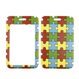 Cordão de Pescoço Estampado com Identificação para Autismo – Porta-Chaves, Celular, Crachá e Apito de Segurança Infantil