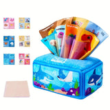 Livro de Pano Sensorial para Bebês (0-3 Anos) – Resistente a Rasgos, Algodão Orgânico, Brinquedo Educativo Montessori com 7 Páginas Interativas