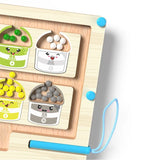 Labirinto Magnético Montessori de Cores e Números – Jogo de Classificação Sensorial com Caneta Mágica para Coordenação Motora e Aprendizagem Infantil