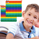 Brinquedo Pop It Matemático 1–200 – Tabuleiro Educativo Sensorial de Contagem e Aprendizagem em Silicone Arco-Íris para Crianças