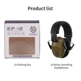 Proteção para os ouvidos, protetores de ouvido dobráveis para crianças e adultos, protetores de ouvido para tiro nrr 20 db, redução de ruído, fone de ouvido de segurança